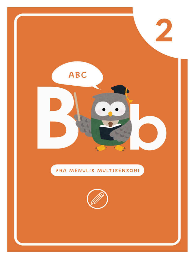 Pra Menulis Sensori Lembar Kerja Anak Jingga ABC Huruf B | PDF