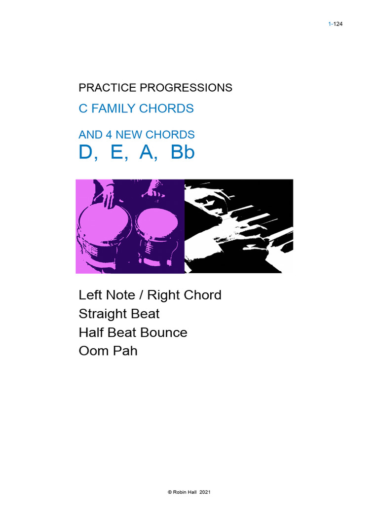 Practice Progressions for C Family Chords | PDF | Song Structure ...