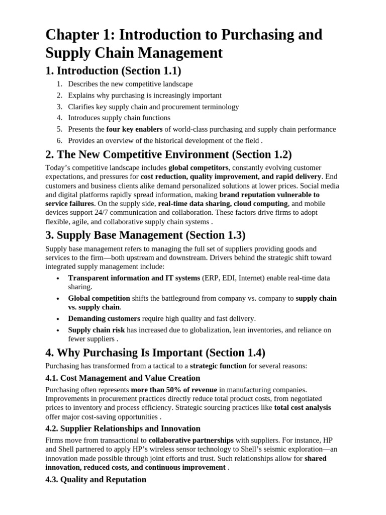 Purchasing in a Competitive Landscape | PDF | Procurement | Supply Chain