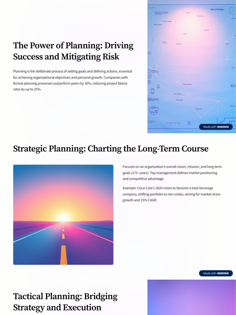 The Power of Planning Driving Success and Mitigating Risk | PDF ...