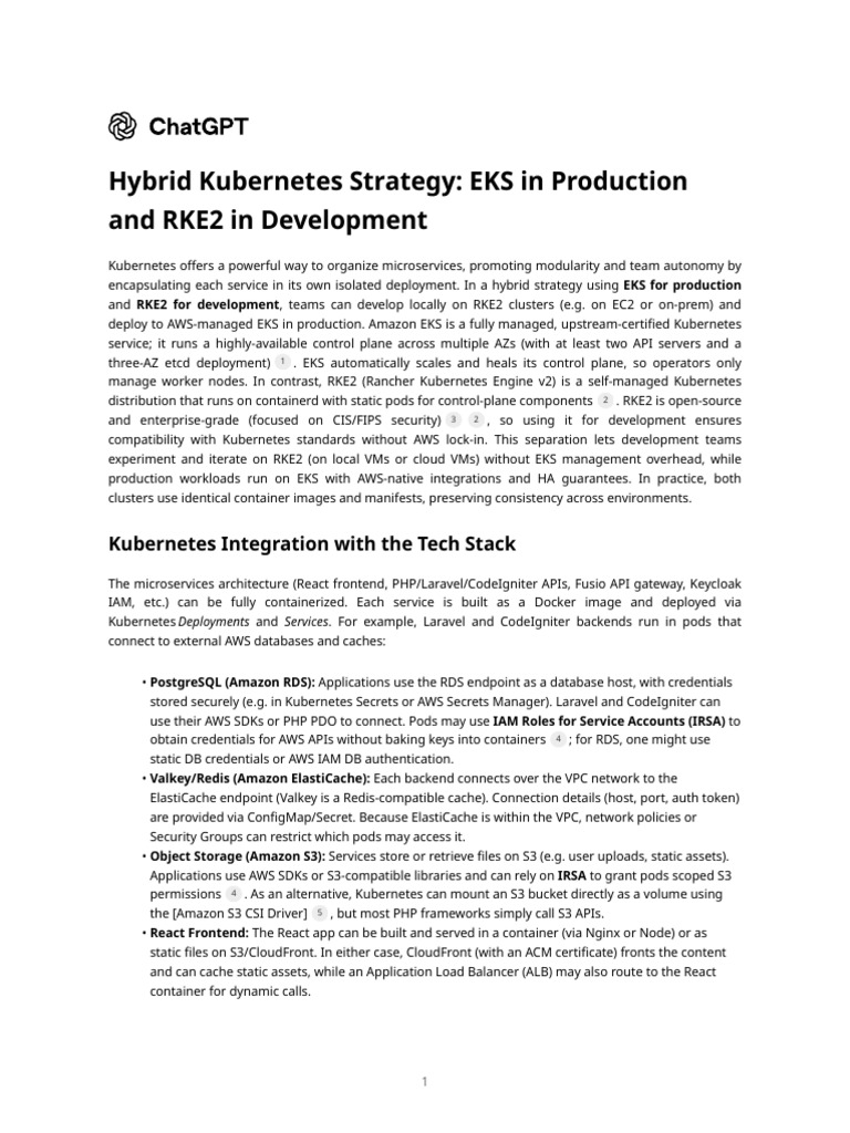 Hybrid EKS and RKE2 Kubernetes Guide | PDF | Computer Cluster | Amazon ...
