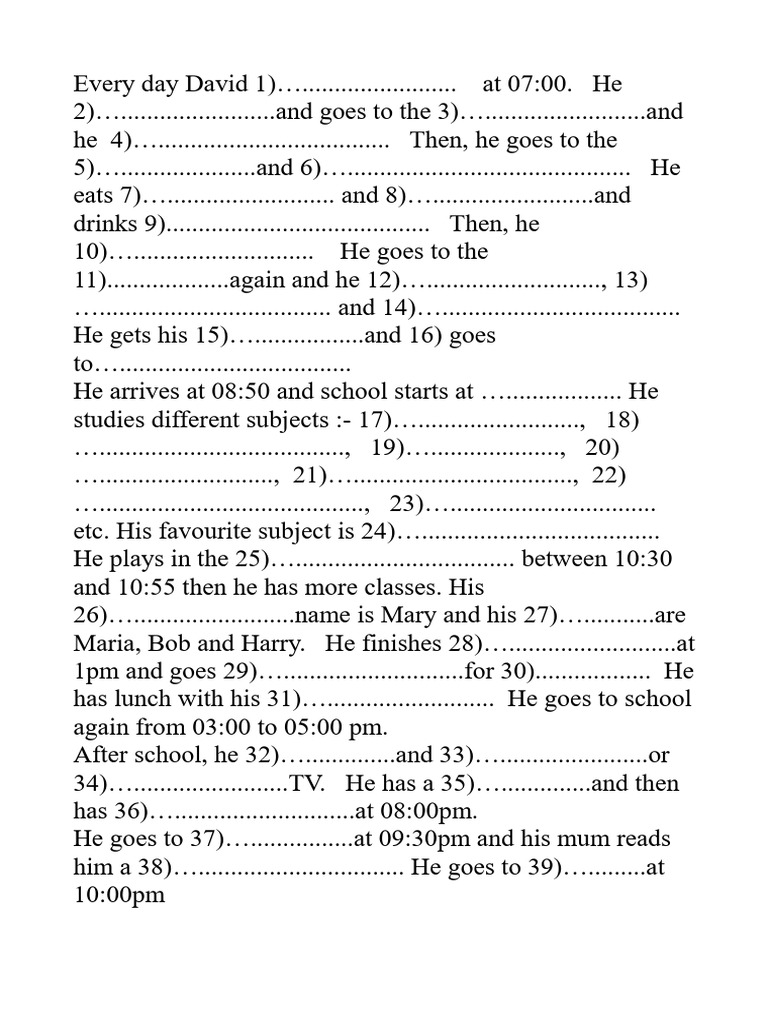 Daily Routine | PDF