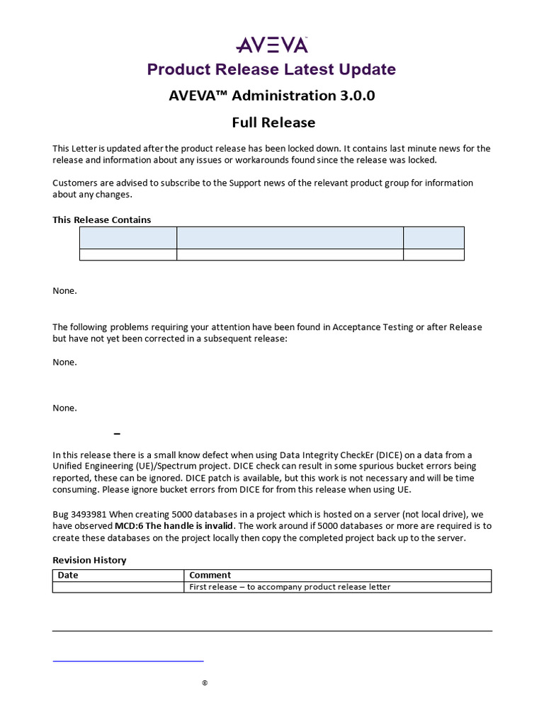 AVEVA Administration 3.0.0 Release Notes | PDF