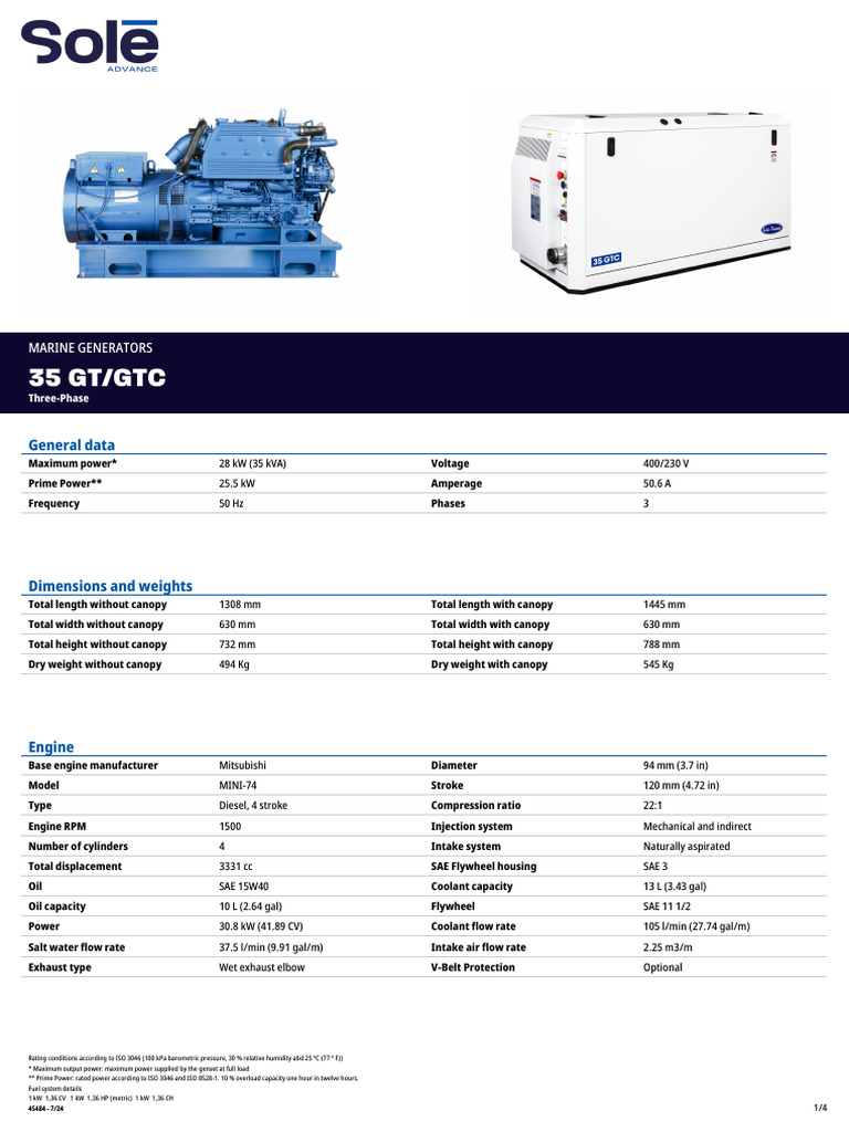 Fa0712en000001 - 35 GT | PDF | Horsepower | Diesel Engine