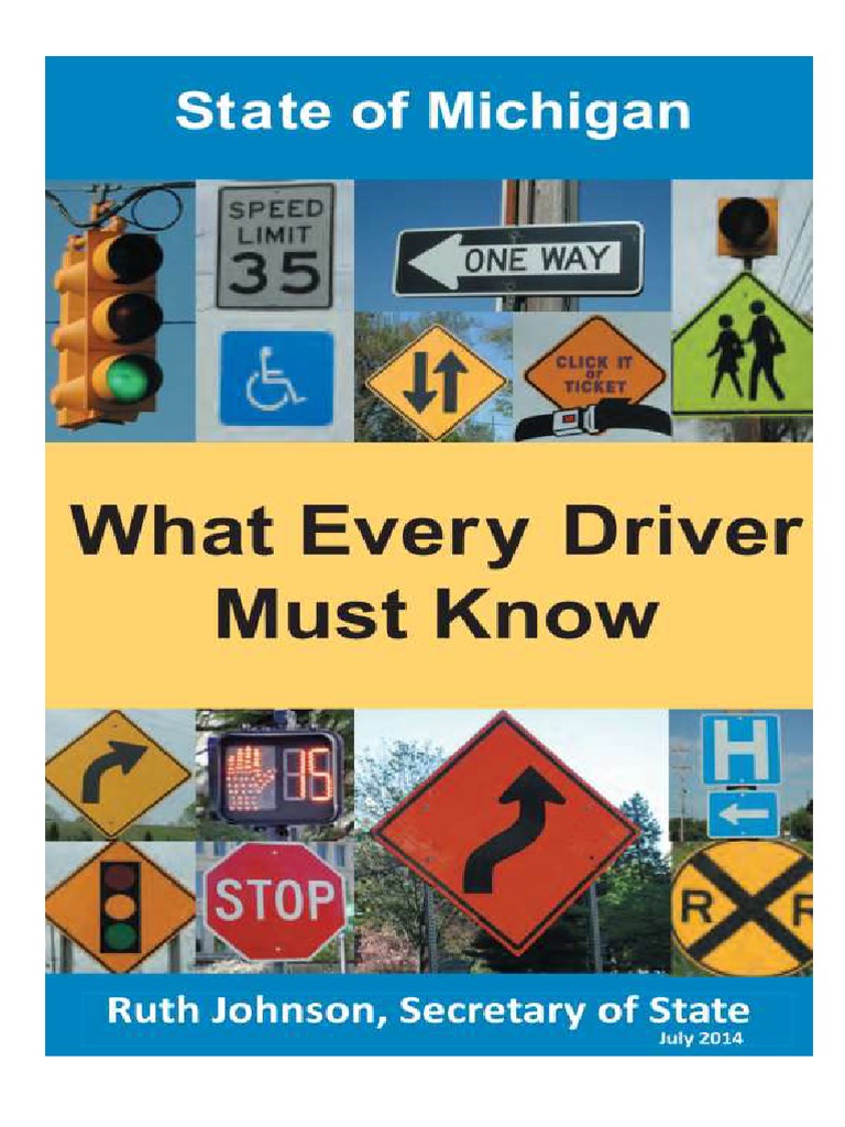 Michigan Driver's Handbook Overview | PDF | Driver's License | Driving