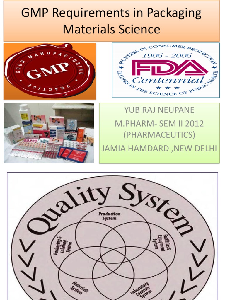 GMP Requirements in Packaging Materials Science Packaging And