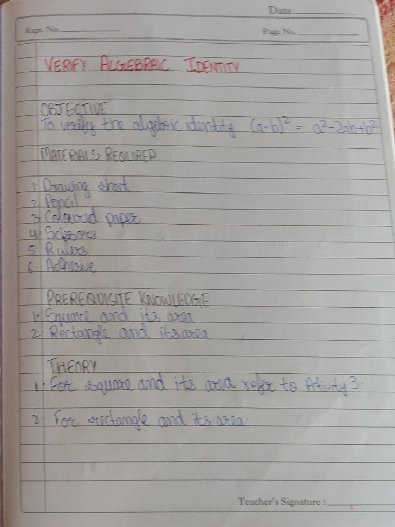 Teacher Signature Document Template | PDF