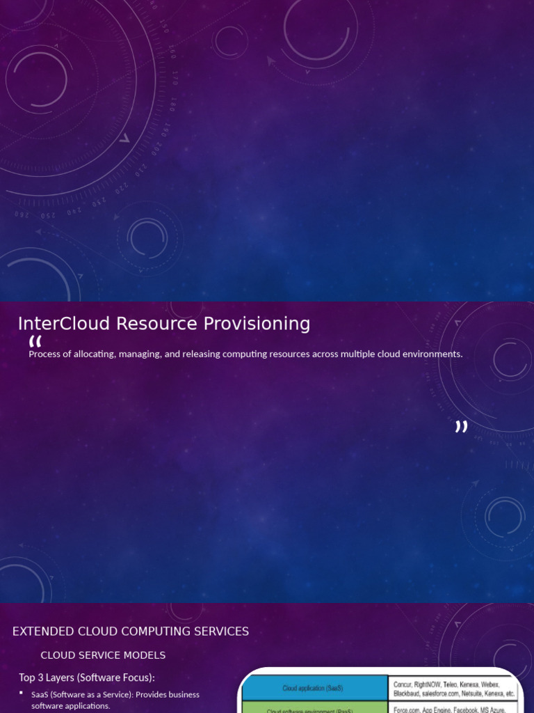 InterCloud Resource Provisioning Overview | PDF | Cloud Computing ...