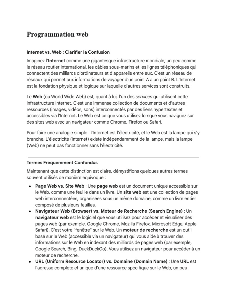 Comprendre Internet et le Web | PDF | Internet | Internet et Web