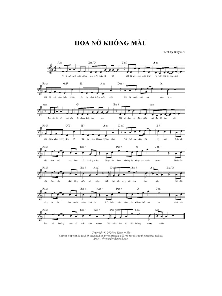 H P Âm Hoa N Không Màu | PDF