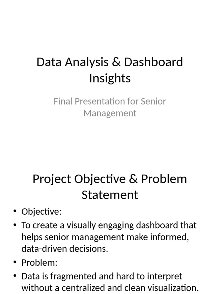 Dashboard Final Presentation | PDF