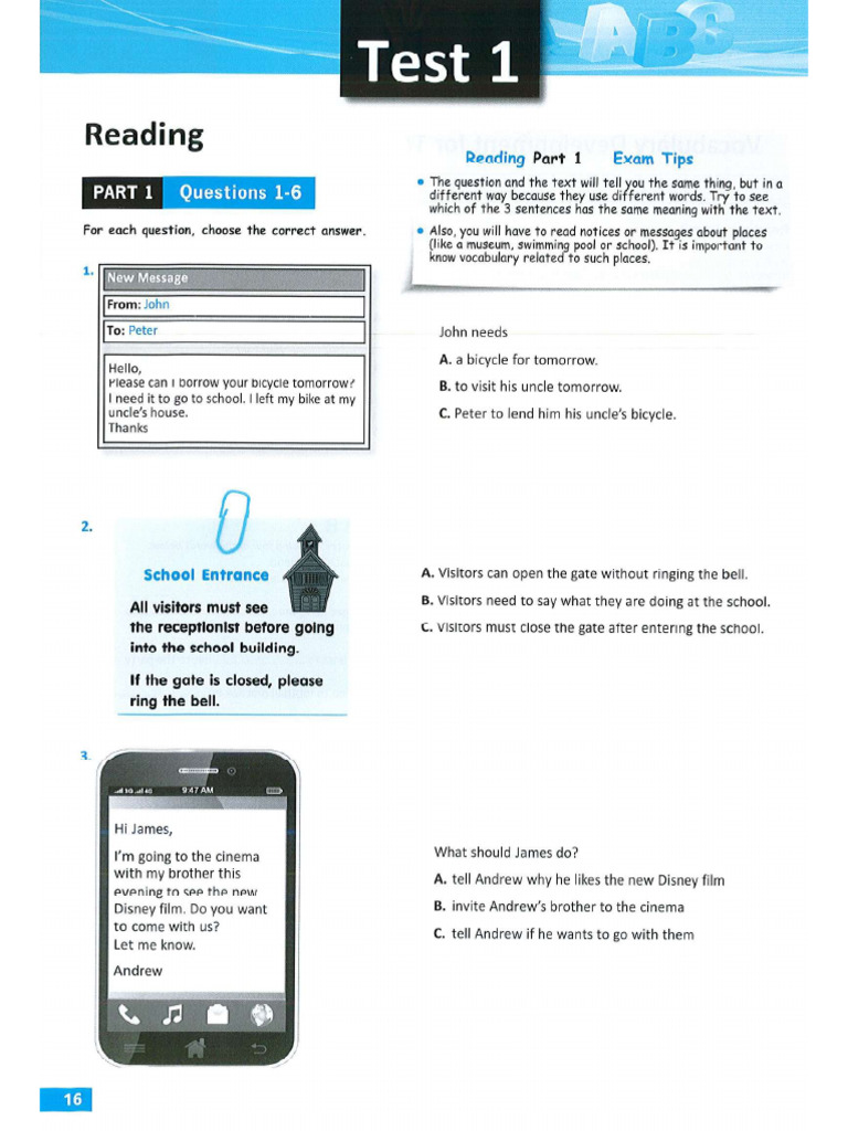 Extra Practice Test One KET 41cc6d83 0c30 4e97 89ad F68eb6472135 | PDF