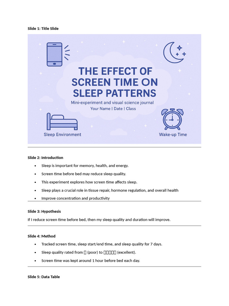 Science Research Paper On Sleep | PDF