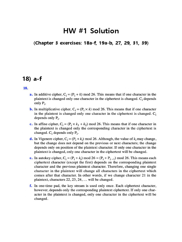 HW #1 Solution | PDF