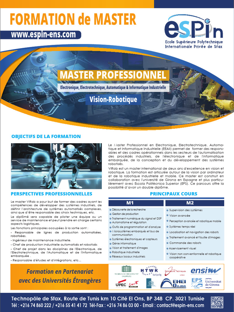 Master en Vision et Robotique ViRob | PDF | Électronique | Robotique