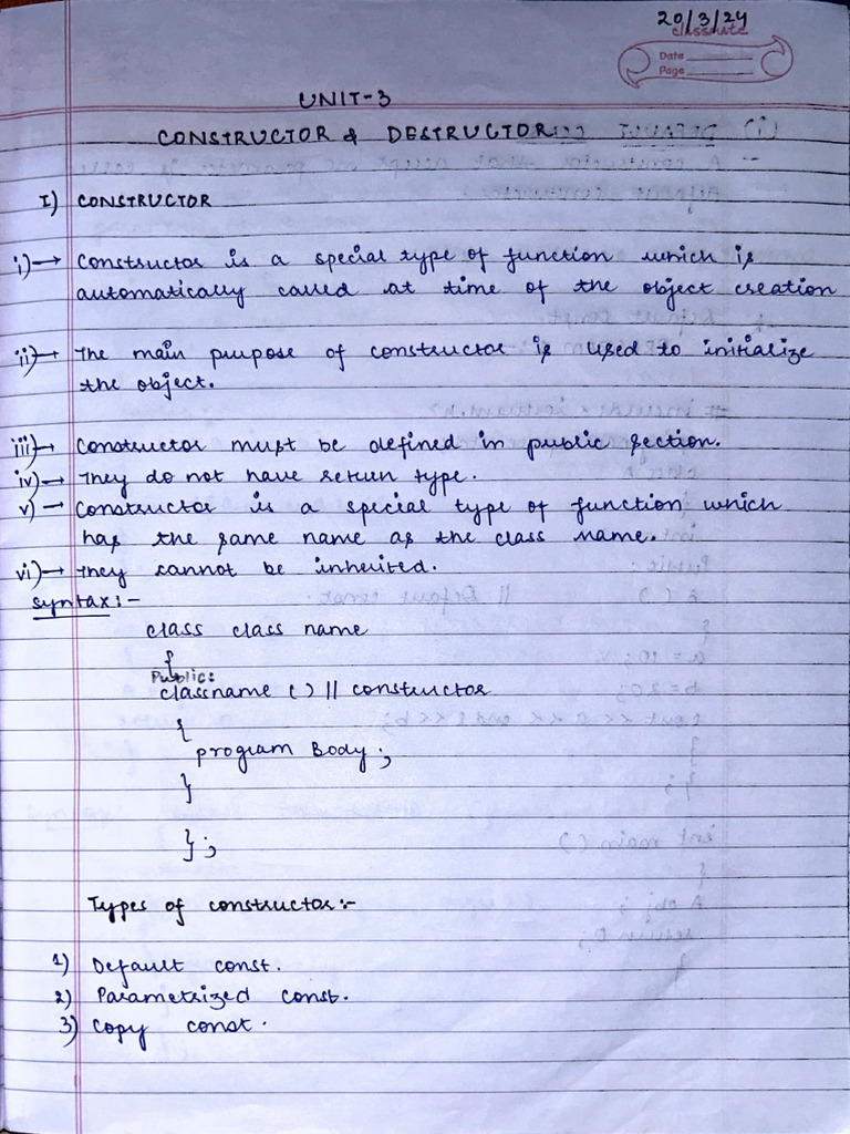 C++ Notes (3&4) | PDF