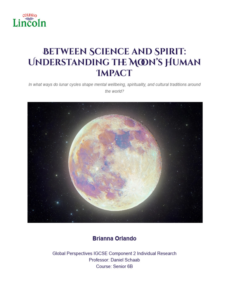 Moon's Influence on Human Behavior | PDF | Moon | Calendar