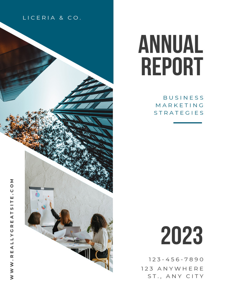 Blue Modern Annual Report Cover Page A4 | PDF