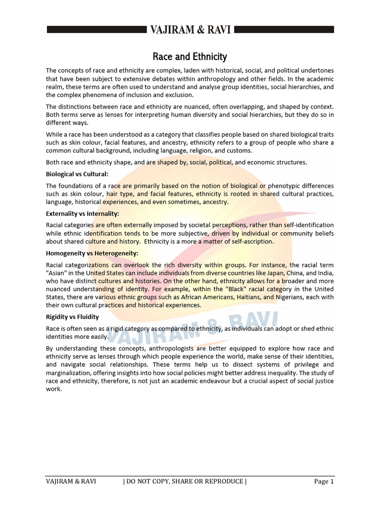 Understanding Race and Ethnicity Dynamics | PDF | Race (Human ...