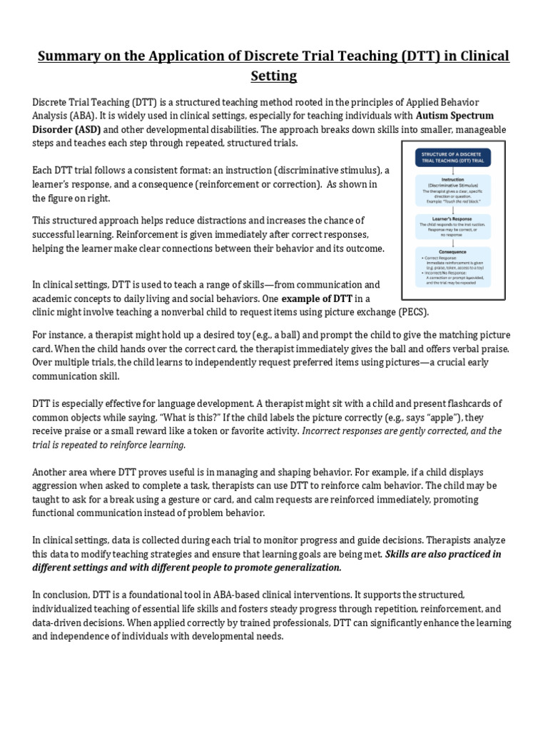 DTT Assignment | PDF | Learning | Behavioural Sciences