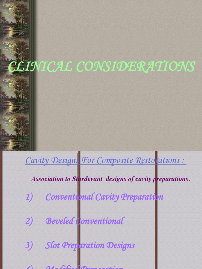 Clinical Considerations | PDF | Dental Composite | Tooth Enamel
