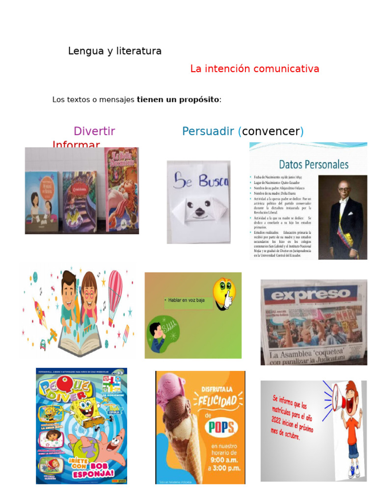 La Intención Comunicativa | PDF