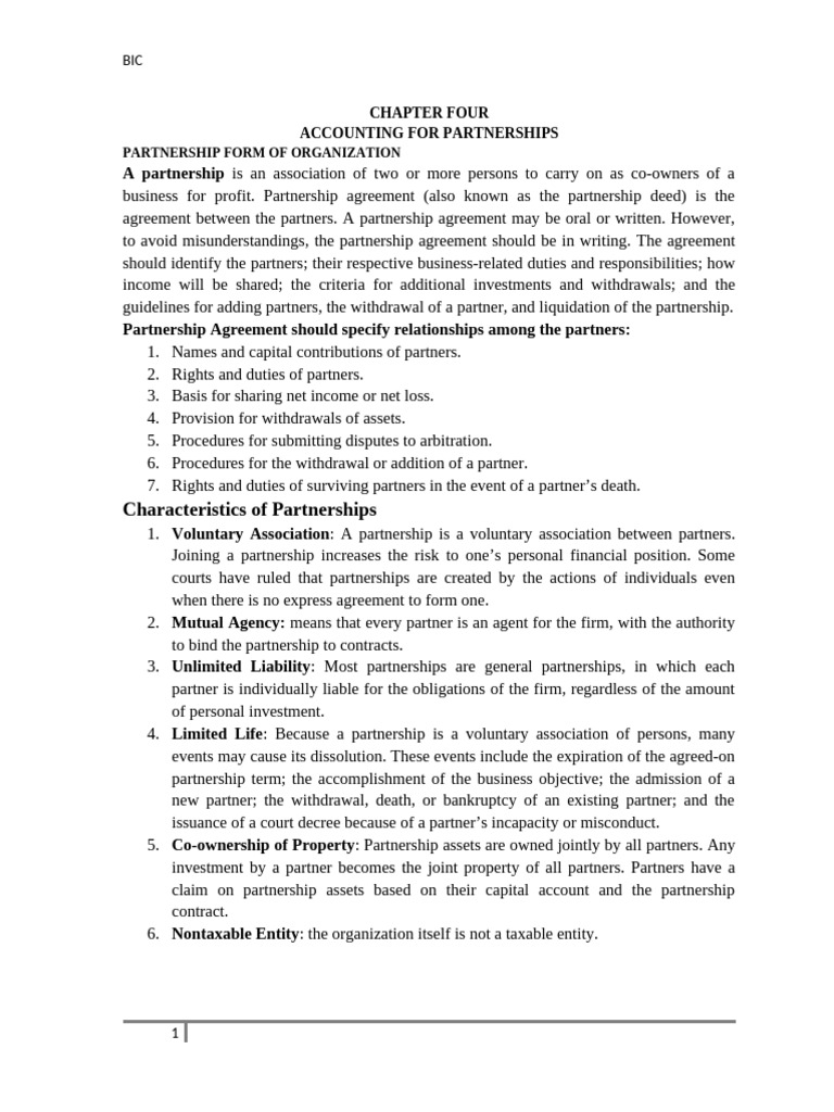 Accounting Basics for Partnerships | PDF | Debits And Credits | Partnership