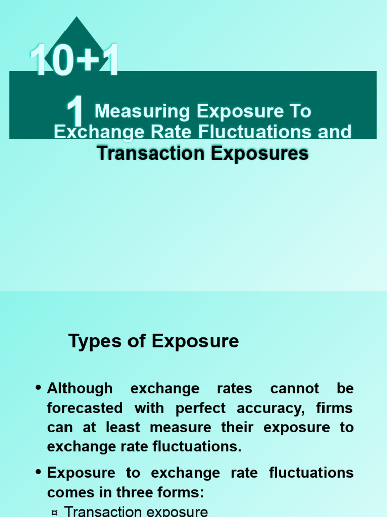 Measuring Exchange Rate Exposure Types | PDF | Hedge (Finance ...