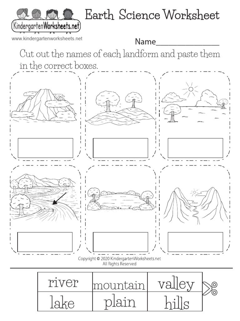 Landform Identification Worksheet | PDF