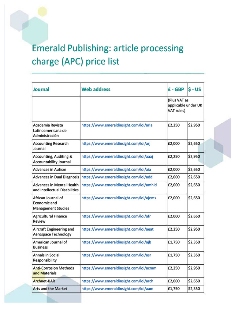 Emerald APC Fee Structure Overview | PDF | Business | Economies