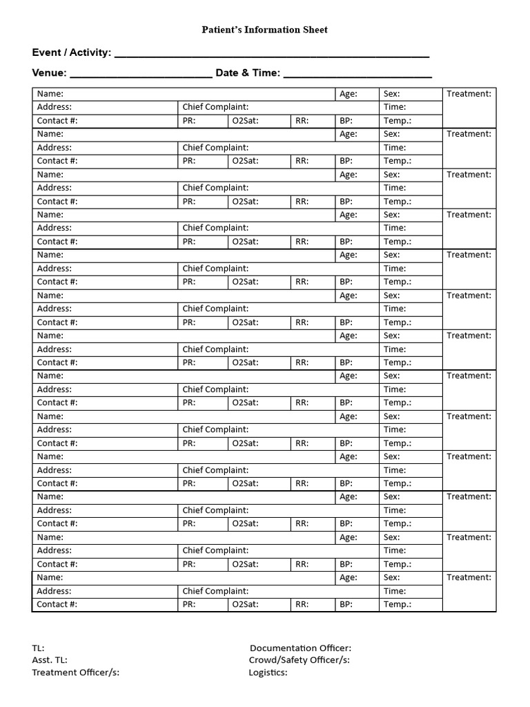 Patient Information Sheet Template | PDF