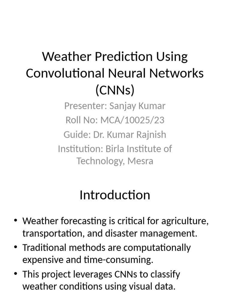 CNN-Based Weather Prediction System | PDF | Applied Mathematics ...