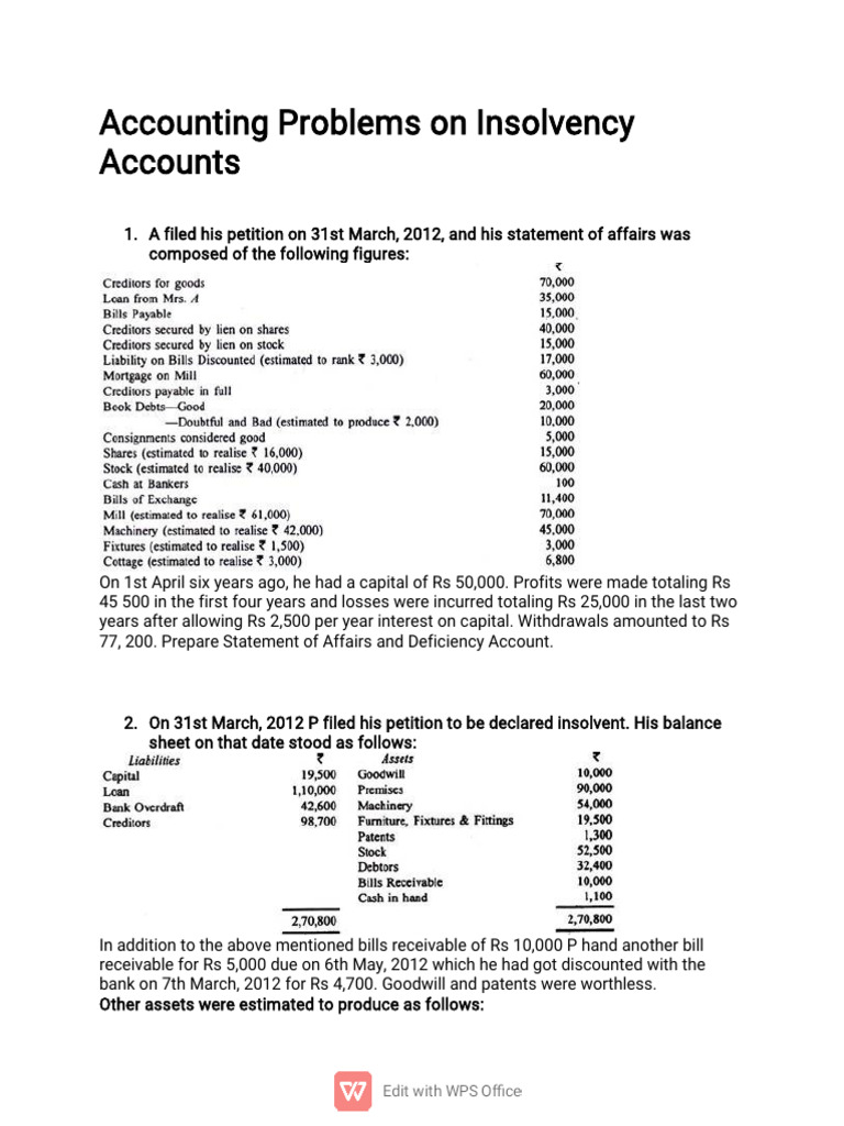 Insolvency | PDF