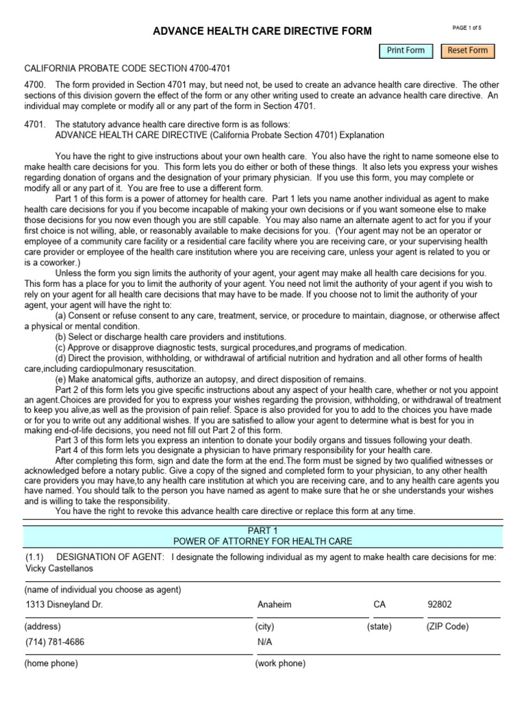 New Mexico Health Care Directive Form | PDF | Medicine | Health Care