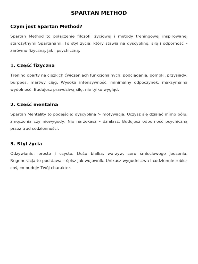 Spartan Method | PDF