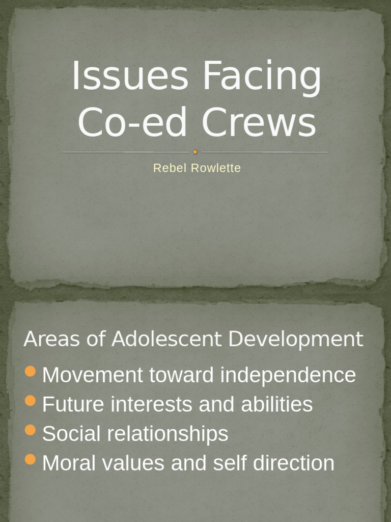 Issues Facing Co-Ed Crews | PDF | Adolescence | Psychological Concepts