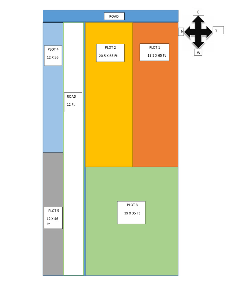 Plot Dimensions and Road Layout | PDF