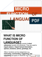 Micro Function of Language