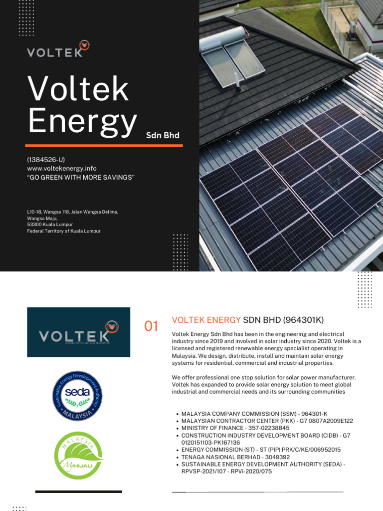 Voltek Energy: Solar Solutions Provider | PDF | Solar Panel | Power ...