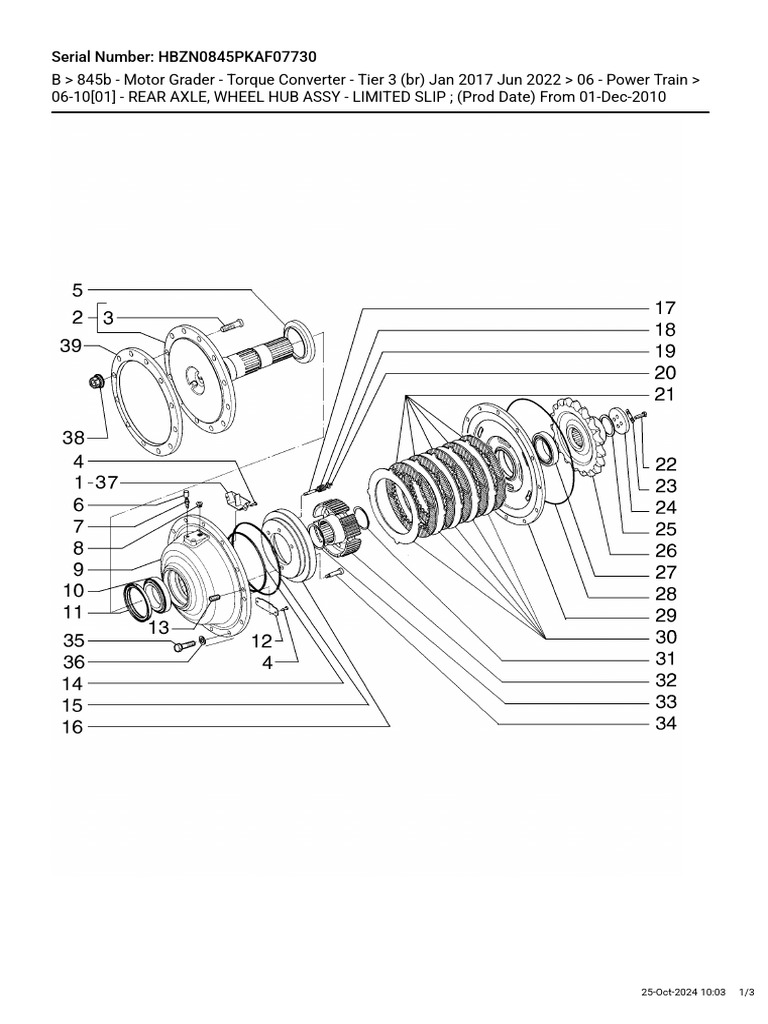 06 10 (01) Rear Axle Wheel Hub Assy Limited Slip | PDF | Brake ...
