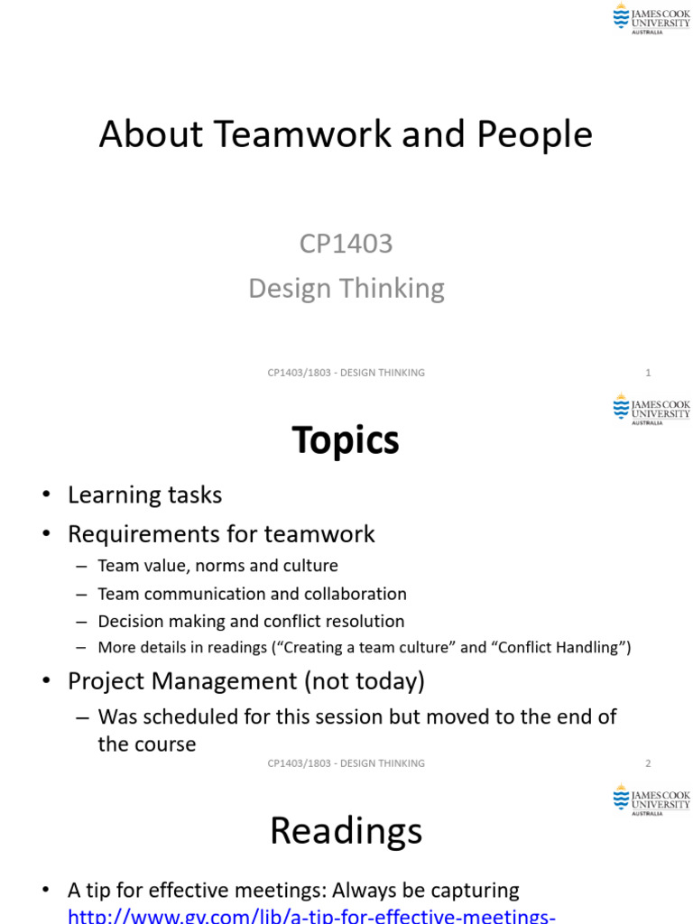 Effective Teamwork and Conflict Resolution | PDF | Motivation ...
