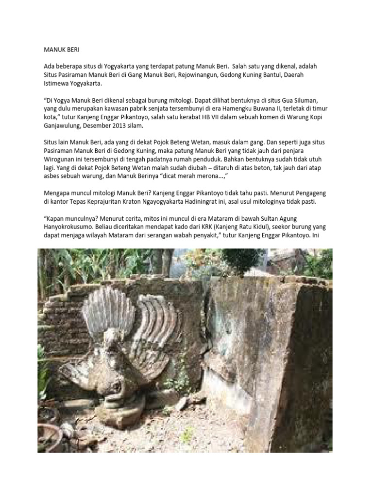 Makna dan Mitologi Manuk Beri | PDF