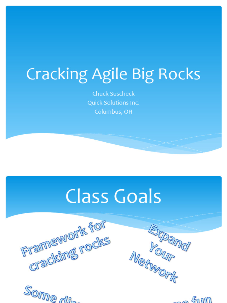 Agile Big Rocks Display | PDF | Agile Software Development ...