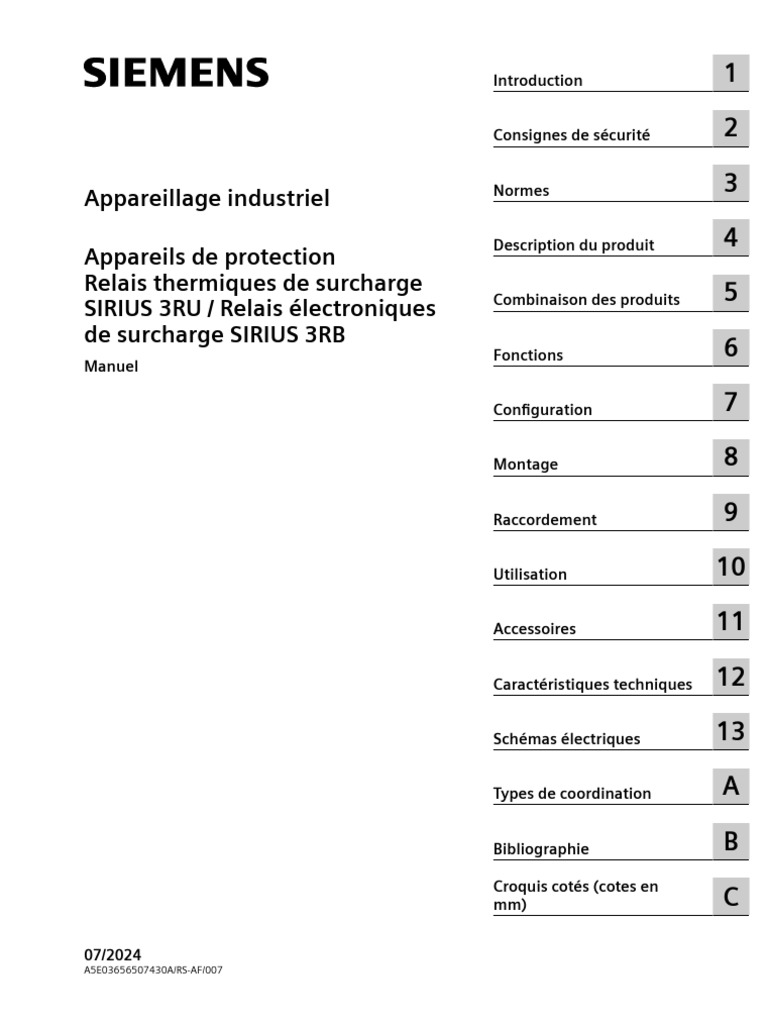 Manuel Relais SIRIUS 3RU/3RB 2024 | PDF | Application | Sécurité