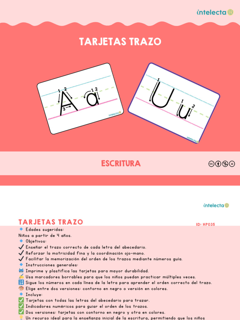 Tarjetas Trazo Intelecta | PDF | Aprendizaje