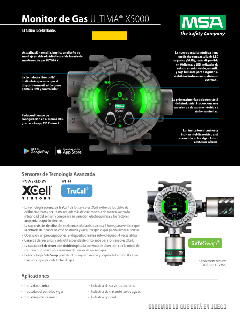 Monitor de Gas ULTIMA® X5000: Innovación y Seguridad | PDF | Dióxido de ...