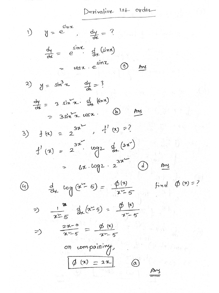 Derivative First Order | PDF