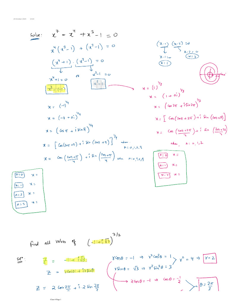 Class 4 Complex Numbers | PDF