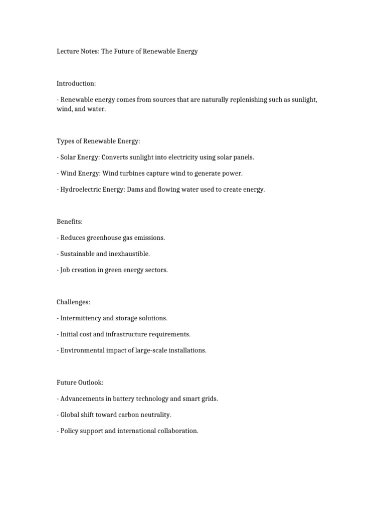 Renewable Energy Presentation | PDF