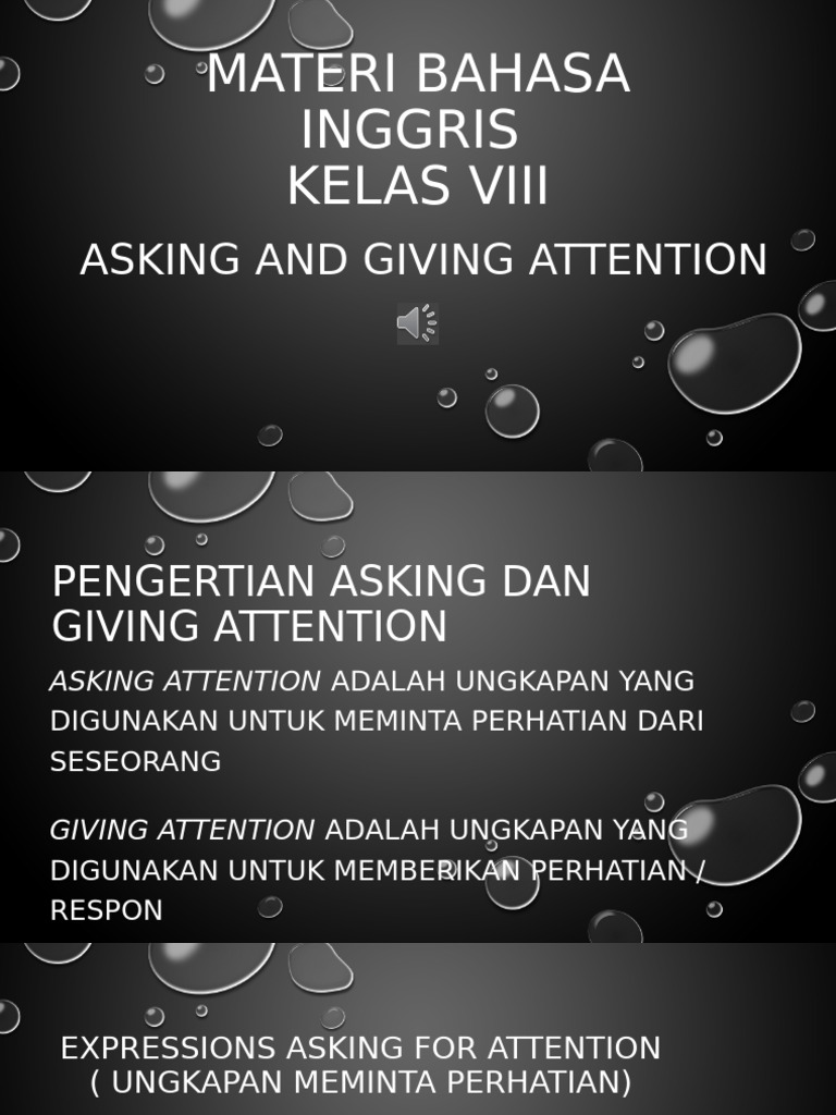 Ungkapan Meminta dan Memberi Perhatian | PDF